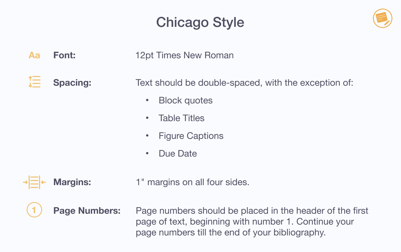 chicago paper format