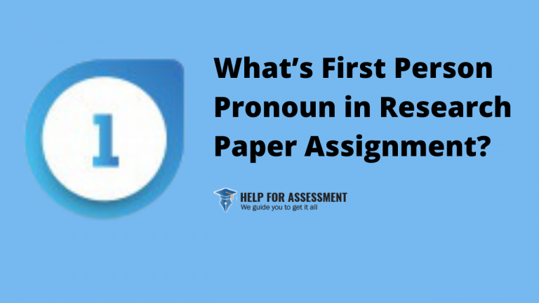 first person pronouns in research paper